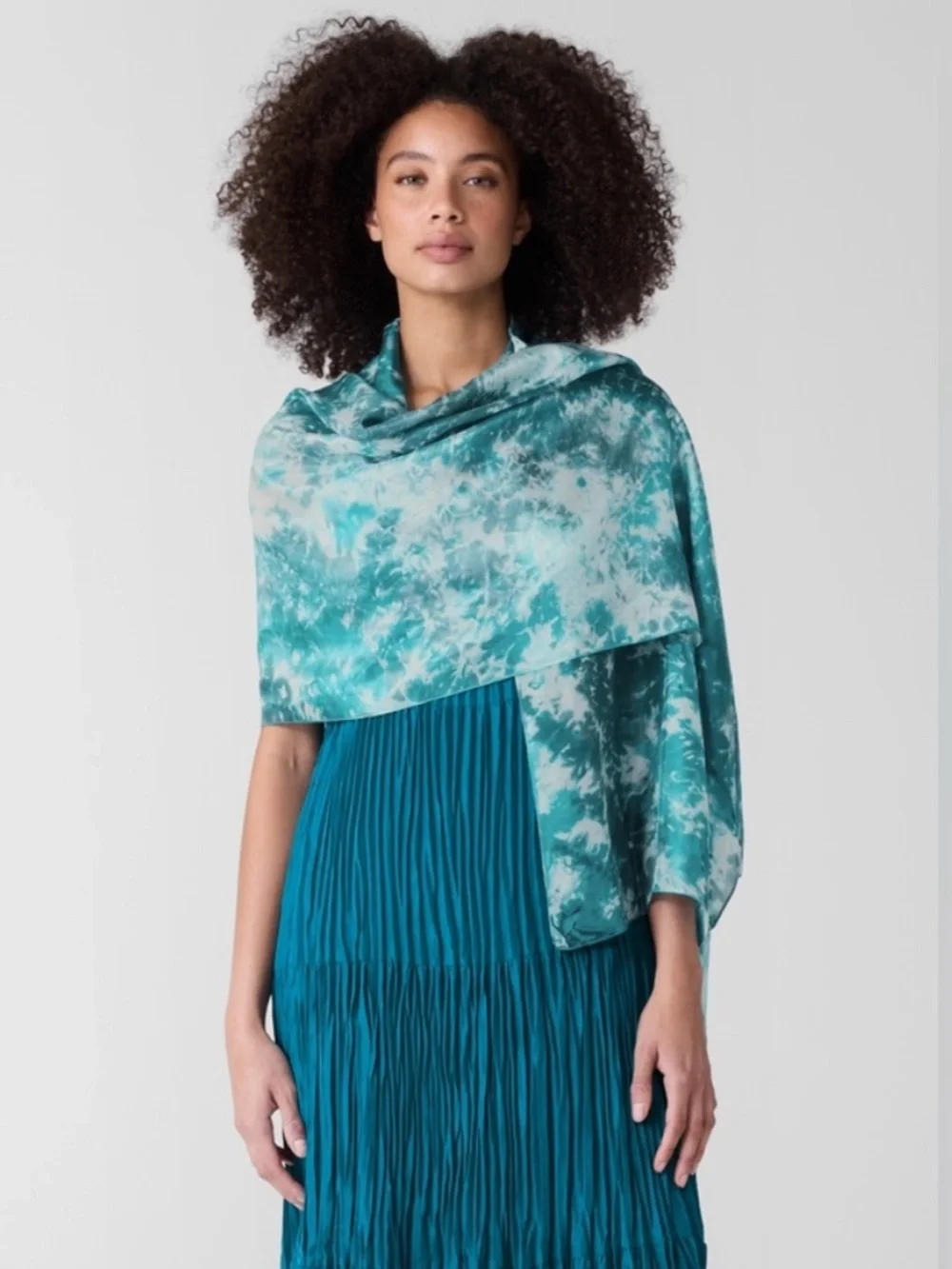 NWT Eileen Fisher Hand-Dyed Silk Scarf